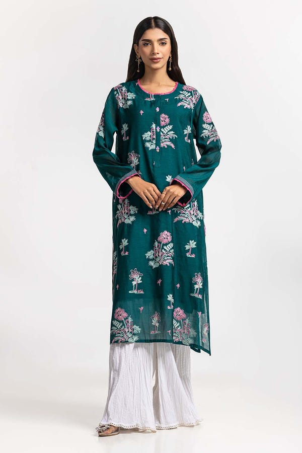 UAE -Dyed Cottonsilk Embroidered Shirt GLS-24-73