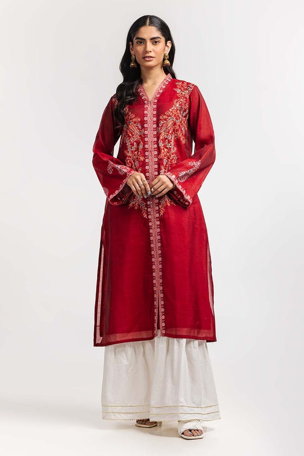 UAE -Dyed Cottonsilk Embroidered Shirt GLS-24-79