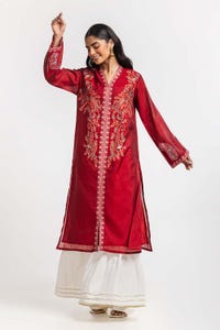 UAE -Dyed Cottonsilk Embroidered Shirt GLS-24-79