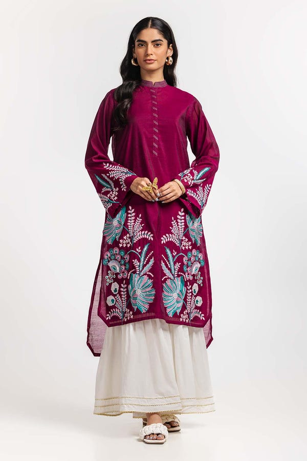 UAE -Dyed Cottonsilk Embroidered Shirt GLS-24-80