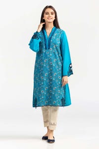 UAE -Screen Printed and Embroidered Cambric Shirt GLW-21-94