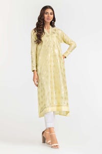 UAE -Foil Print Slub Shirt GLW-22-58