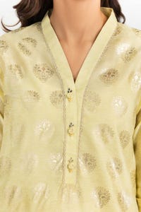 UAE -Foil Print Slub Shirt GLW-22-58