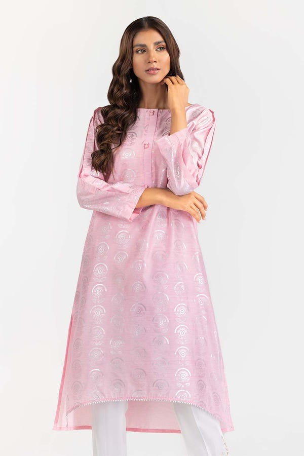 UAE -Foil Print Slub Shirt GLW-22-62