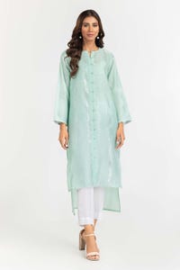 UAE -Foil Print Slub Shirt GLW-22-66