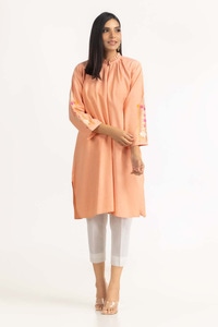 UAE -Dyed Cotton Chambray Embroidered Shirt GLW-23-02