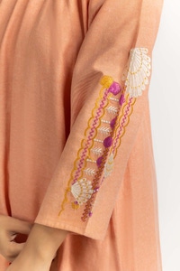 UAE -Dyed Cotton Chambray Embroidered Shirt GLW-23-02