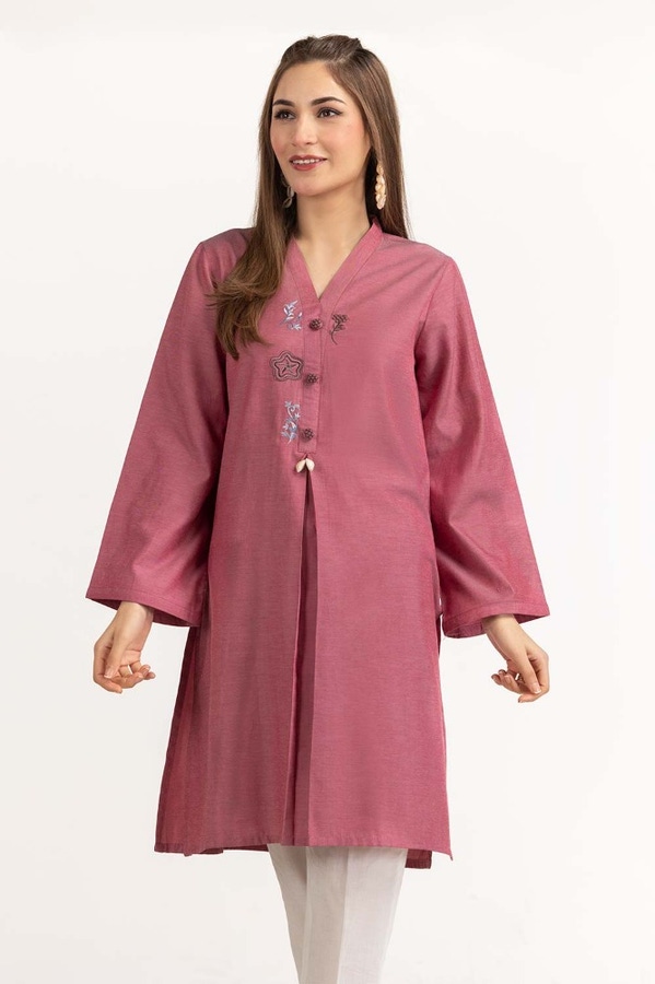 UAE -Dyed Chambray Embroidered Shirt GLW-23-03