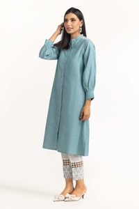UAE -Dyed Cotton Chambray Embroidered Shirt GLW-23-04