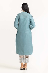 UAE -Dyed Cotton Chambray Embroidered Shirt GLW-23-04