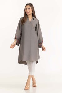 UAE -Dyed Chambray Embroidered shirt GLW-23-07