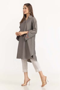 UAE -Dyed Chambray Embroidered shirt GLW-23-07