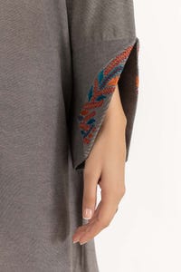 UAE -Dyed Chambray Embroidered shirt GLW-23-07