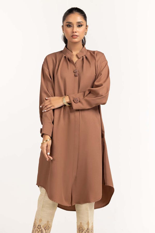 UAE -Dyed Georgette Embroidered Shirt GLW-23-11