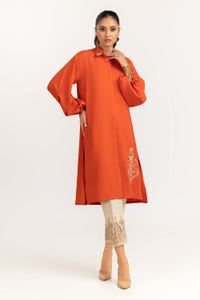 UAE -Dyed Georgette Embroidered Shirt GLW-23-14