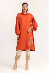 UAE -Dyed Georgette Embroidered Shirt GLW-23-14