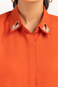UAE -Dyed Georgette Embroidered Shirt GLW-23-14