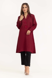 UAE -Dyed Georgette Embroidered Shirt GLW-23-18