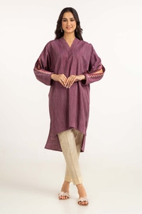UAE -Dyed Yarn Cotton Embroidered Shirt Glw-23-35