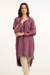 UAE -Dyed Yarn Cotton Embroidered Shirt Glw-23-35