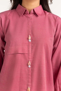 UAE -Dyed Yarn Cotton Embroidered Shirt Glw-23-38