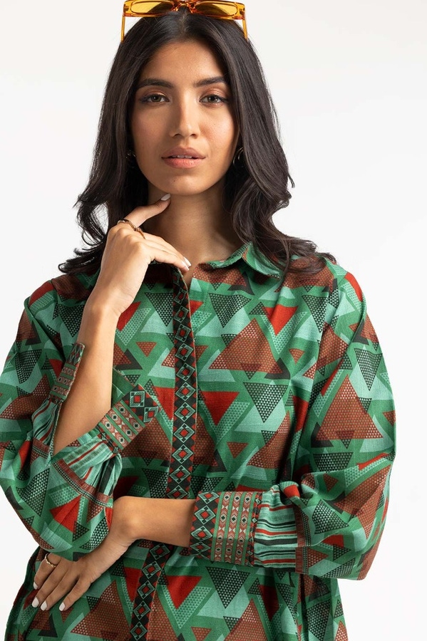 UAE -Digital Print Khaddar Shirt GLW-23-69