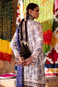UAE -3 Piece Unstitched Gold Lacquer Printed Lawn Suit CL-52411 B