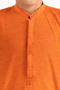 UAE -Gold Orange Embroidered Kurta KR-KEMB22-009