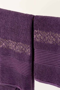 UAE -Grape Combed 3Pc Embroidered Towel Set