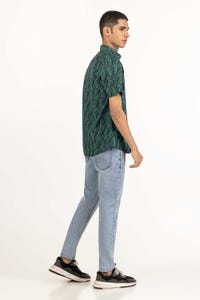 UAE -Green Black Printed Casual Shirt CS-PRT22-007