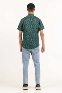 UAE -Green Black Printed Casual Shirt CS-PRT22-007