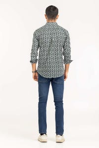 UAE -Green Printed Casual Shirt CS-PRT22-001