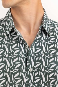 UAE -Green Printed Casual Shirt CS-PRT22-001