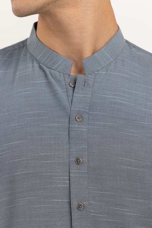 UAE -Grey Baisc Kurta KR-PLN22-095