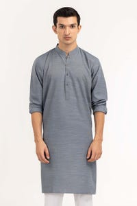 UAE -Grey Baisc Kurta KR-PLN22-095