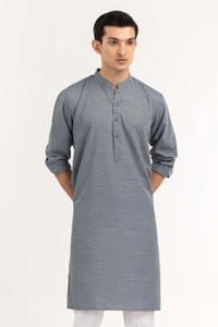 UAE -Grey Baisc Kurta KR-PLN22-095