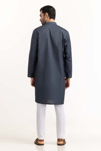 UAE -Grey Basic Kurta KR-PLN22-112
