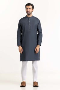 UAE -Grey Basic Kurta KR-PLN22-112