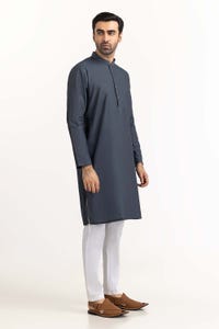 UAE -Grey Basic Kurta KR-PLN22-112
