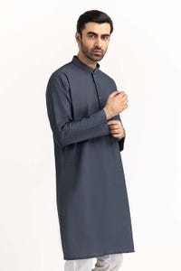 UAE -Grey Basic Kurta KR-PLN22-112