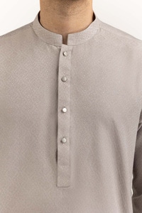UAE -Grey Basic Kurta KR-PLN24-003