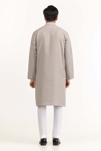 UAE -Grey Basic Kurta KR-PLN24-003