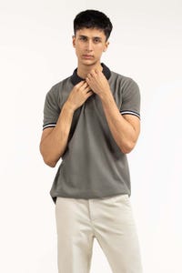 UAE -Grey Basic Polo PS-FPK23-192