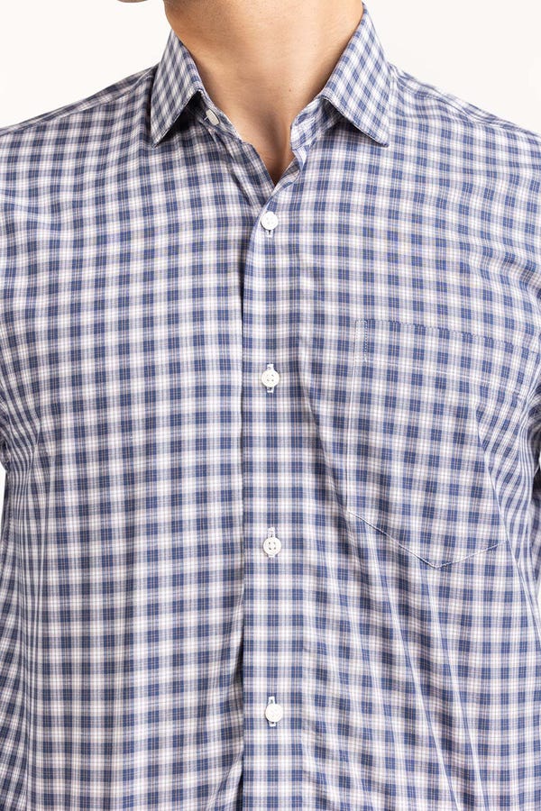 UAE -Grey Checkered Yarn Dyed Formal Shirt FS-YD23-001