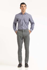 UAE -Grey Checkered Yarn Dyed Formal Shirt FS-YD23-001