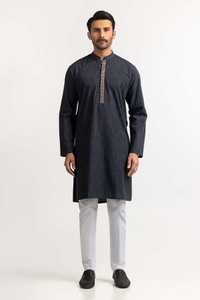 UAE -Grey Embroidered Kurta KR-EMB24-023