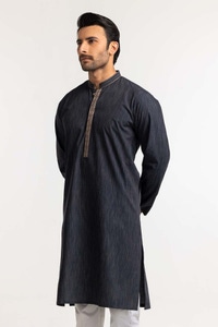 UAE -Grey Embroidered Kurta KR-EMB24-023