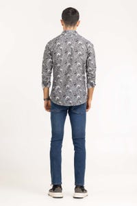 UAE -Grey Printed Casual Shirt CS-PRT22-010