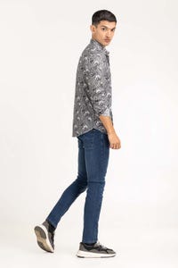 UAE -Grey Printed Casual Shirt CS-PRT22-010