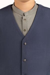 UAE -Grey Stylized Waist Coat KWC-PD23-002